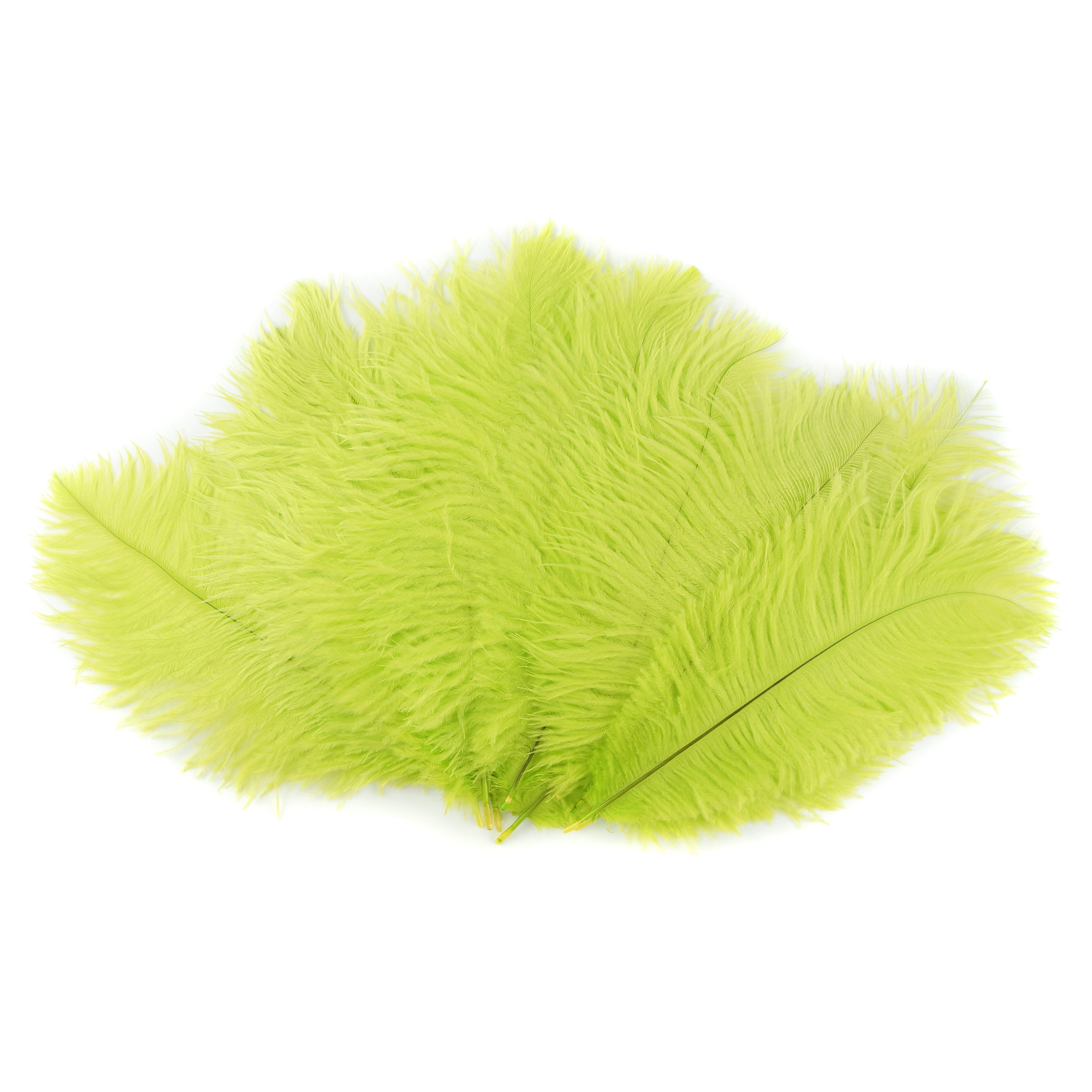 Ostrich Feathers 9-12 LIME Green, Ostrich Drabs, Centerpiece Floral ...