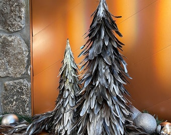 Gilded Silver Metallic Feather Trees - Christmas, Fall Decorative Event &  Holiday Christmas Trees ZUCKER®