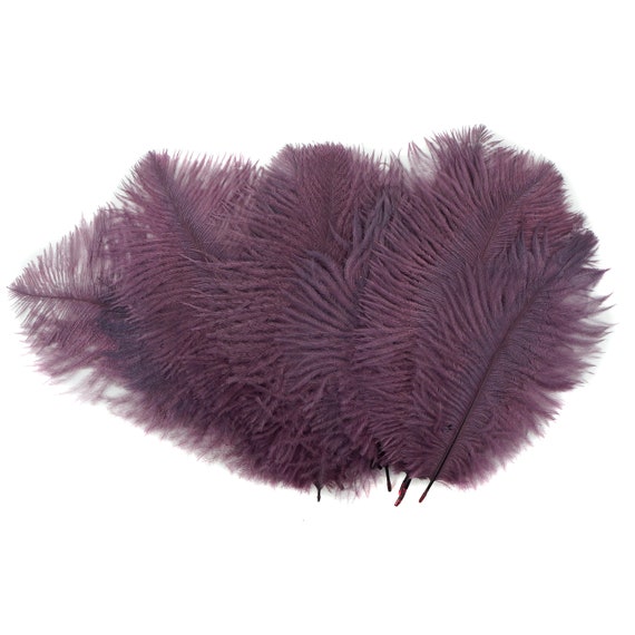 Purple Ostrich Feathers Wholesale BULK CHEAP DISCOUNT DOZEN 12