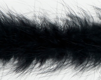 NEGRO pluma del marabú Boas 20 Gramos 2 yardas para Diseño de vestuario arte DIY Crafts Carnival moda de Halloween Decoración ZUCKER®