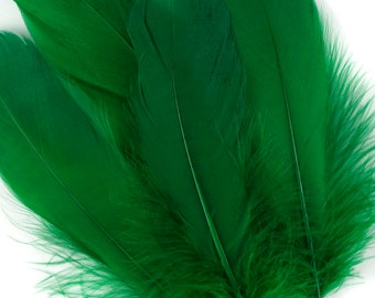 Goose Feathers, 6-8" Loose Goose Pallet Feathers EMERALD - Arts and Craft Supplies ZUCKER®