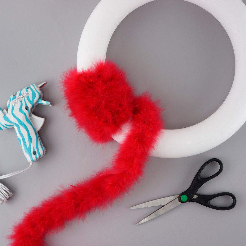 RED Marabou Feather Boas 20 Grams 2 Yards for DIY Art Crafts Etsy