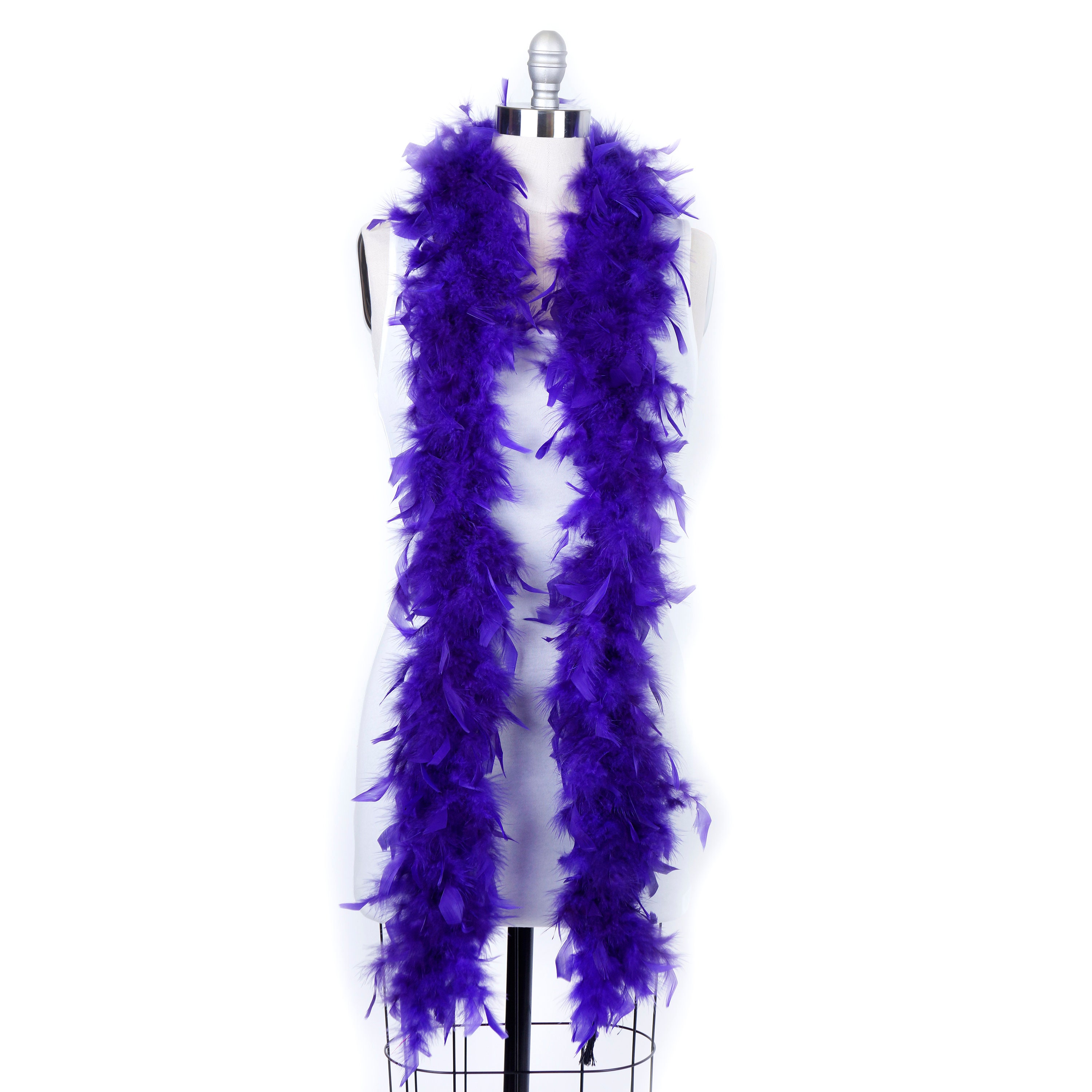 40 Gram Chandelle Feather Boa REGAL Purple 2 Yards For Party Favors