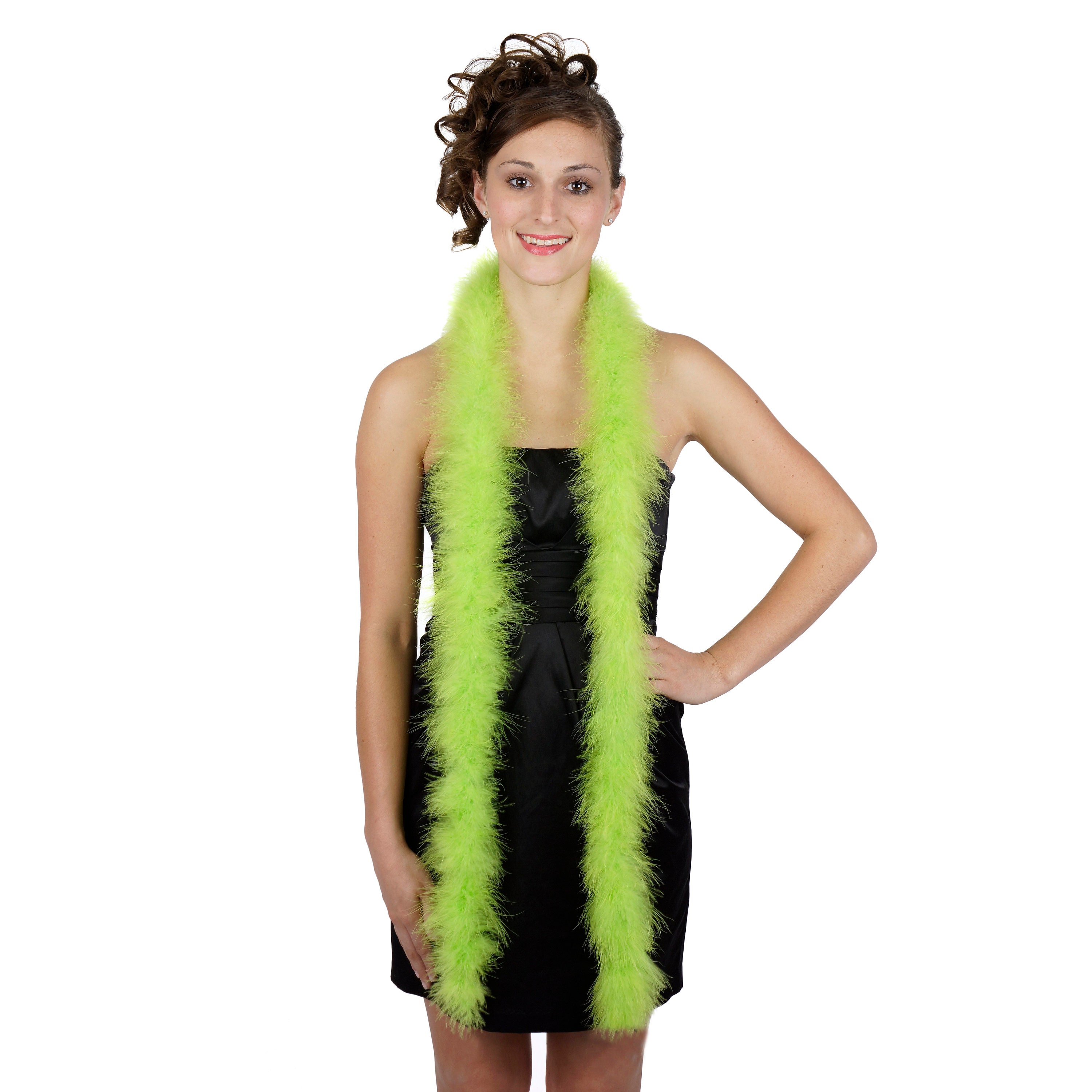 LIME Marabou Feather Boas 20 Grams 2 Yards For DIY Art Crafts Carnival
