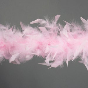 40 Gram Chandelle Feather Boa CANDY PINK 2 Yards For Party Favors, Kids Crafting & Dress Up, Dancing, Wedding, Halloween, Costume ZUCKER®