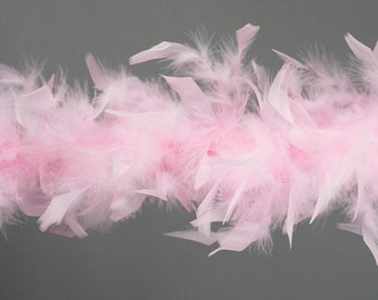 40 Gram Chandelle Feather Boa CANDY PINK 2 Yards For Party Favors, Kids Crafting & Dress Up, Dancing, Wedding, Halloween, Costume ZUCKER®