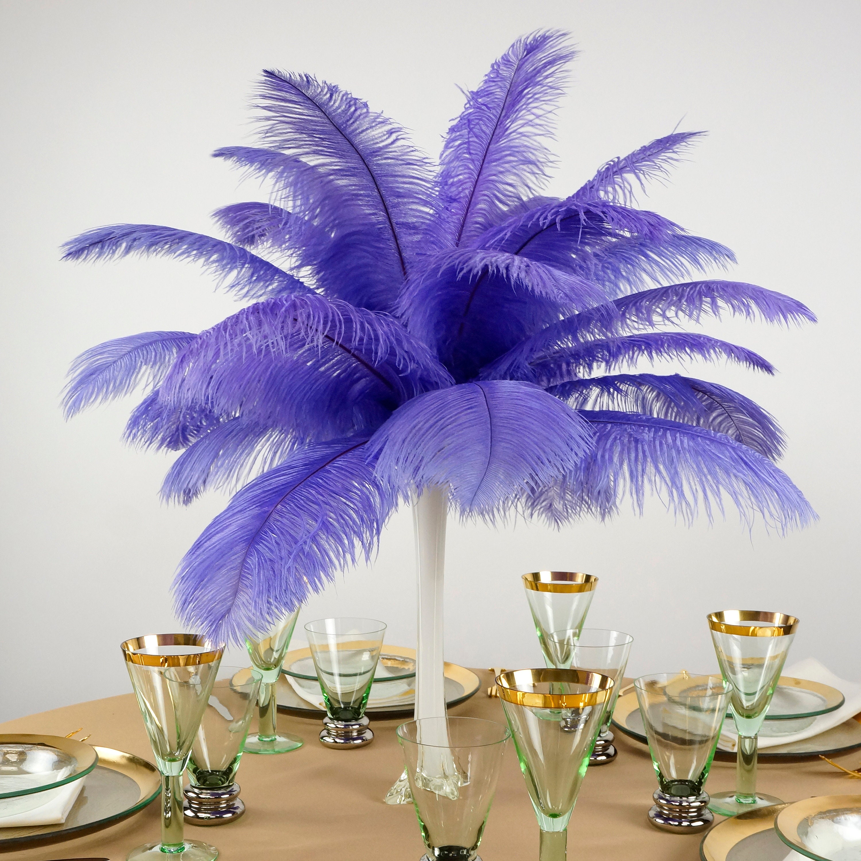 Ostrich Feathers 1316 LAVENDER For Feather Centerpieces, Party Decor