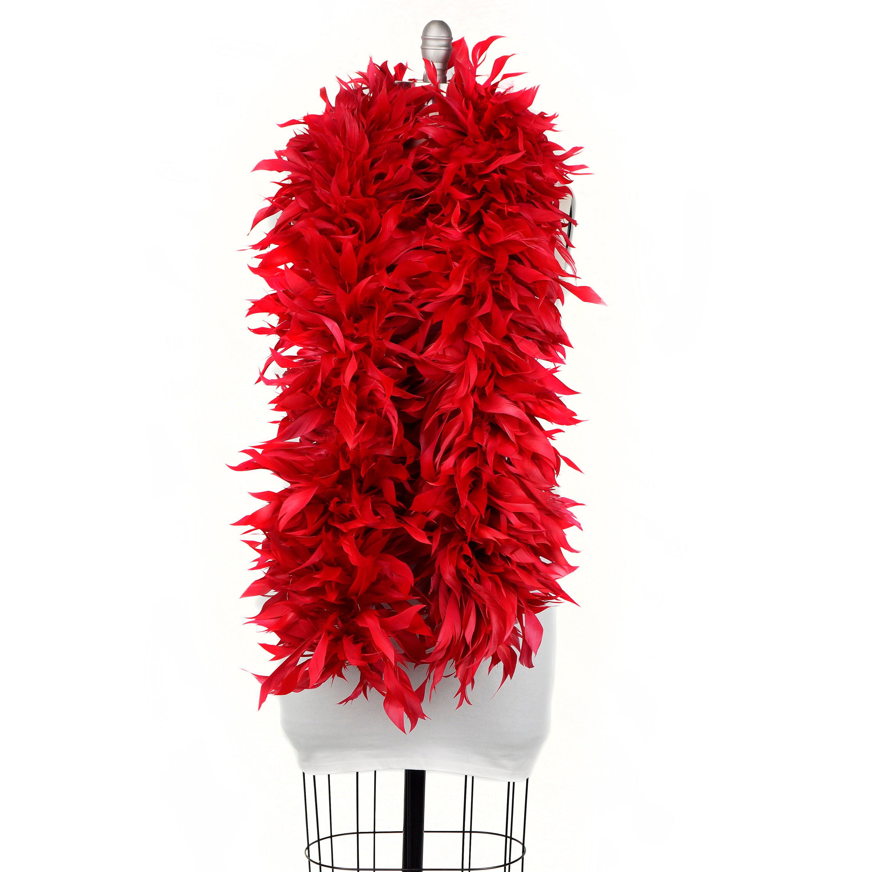 Fancy Feather Boa Red Goose Feather Boa 2 Yards For Party Etsy