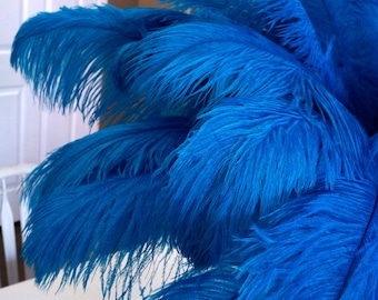 Ostrich Feathers 17-20" Dark TURQUOISE, 1 to 25 pc, Ostrich Plumes, Carnival, Ostrich Drab, Mardi Gras, Centerpieces, Fans, ZUCKER® USA