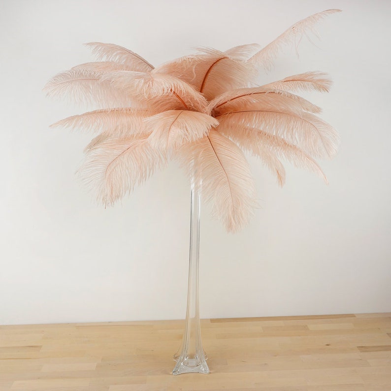 CHAMPAGNE Ostrich Feather Centerpiece Sets CLEAR Eiffel Tower Etsy