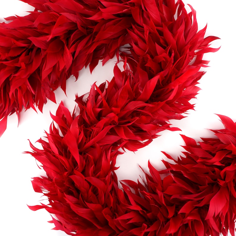 Fancy Feather Boa Red Goose Feather Boa 2 Yards for Party Etsy