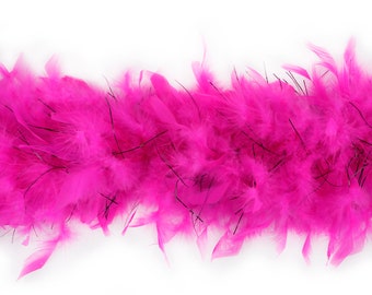 40 Gram Chandelle Feather Boa PINK & BLACK LUREX 2 Yards For Party Favors, Kids Craft, Dress Up, Dance, Halloween, Costume Zucker®