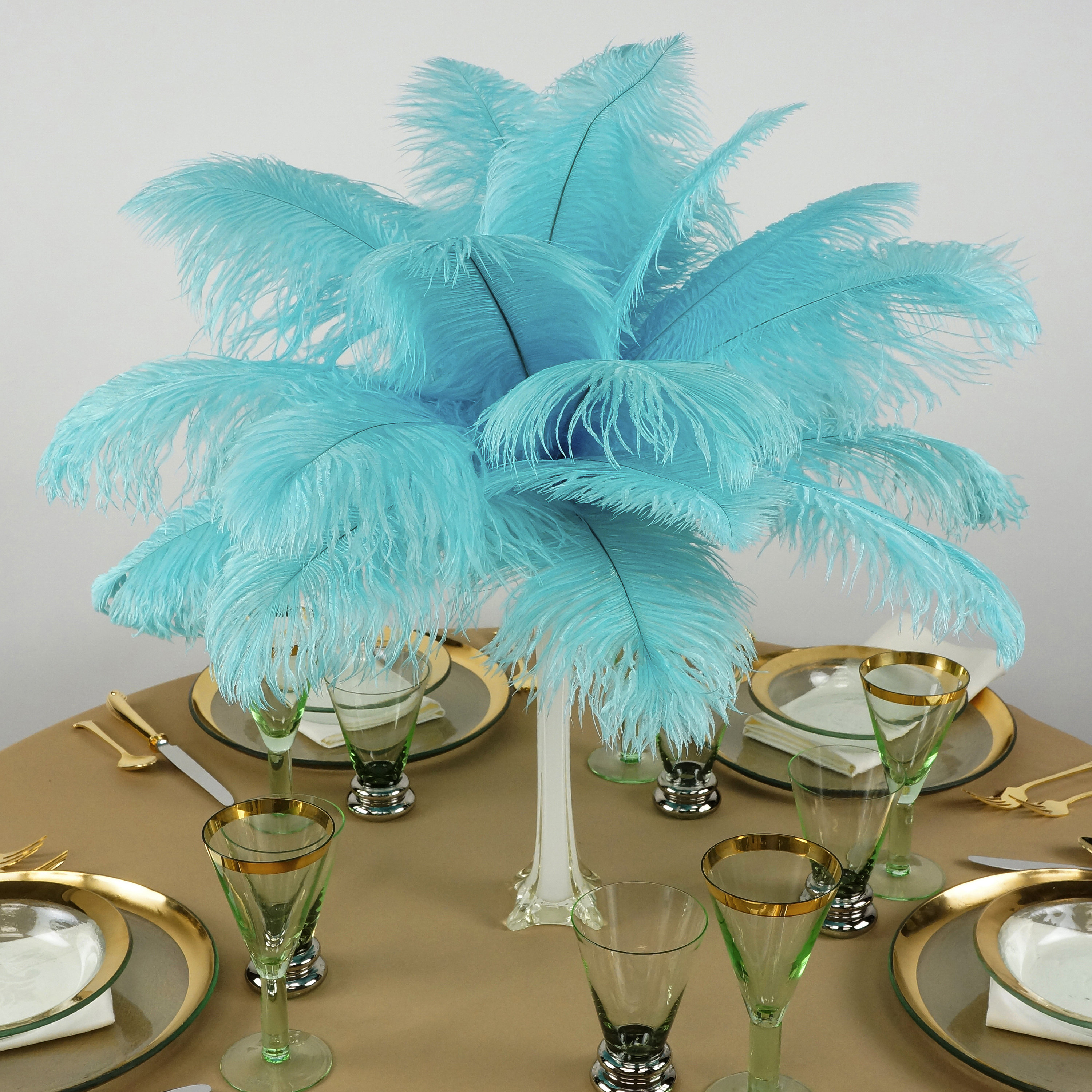 Turquoise online ostrich feathers