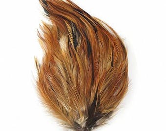 Bulk Natural Furnace Hackle Feather Pads 12 pieces For Feather Crafts, Fascinators, Millinery, Fashion, Costume and Carnival Design ZUCKER®