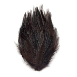 BROWN Dyed Hackle Pads - Feather Patches For Arts & Crafts, DIY Fascinators, Millinery, Fashion, Costume and Carnival Design ZUCKER®