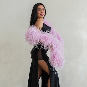 6 Ply Orchid Ostrich Feather Boa For Accessory and Fashion Design, Cosplay, Halloween Costume, Burlesque Dance & Stage ZUCKER®