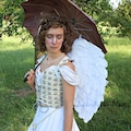 White Angel Wings, White Feather Costume Angel Wings, Premium Fantasy Feather Halloween Costume Accessory & Cosplay Wings ZUCKER® product logo