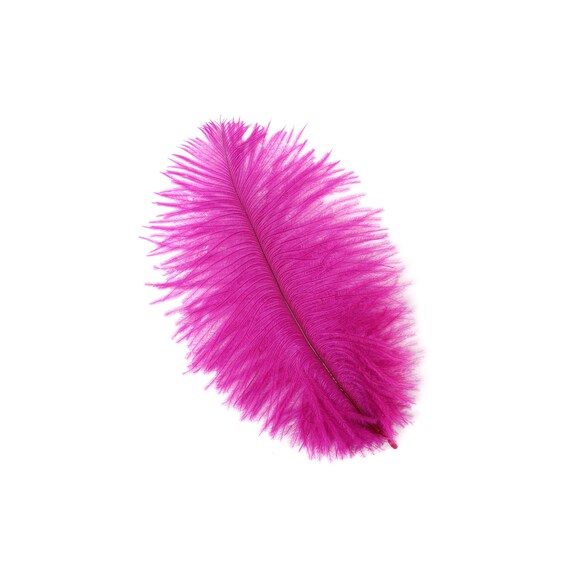 Ostrich Feathers, 10 Pieces 6-8 Light Pink Ostrich Dyed Drabs Body