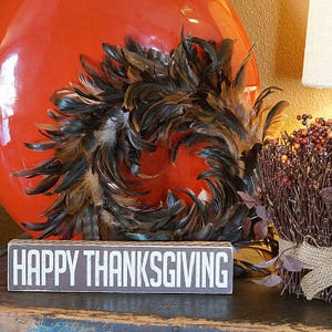 Couronne décorative de plumes noires, décoration d'Halloween et d'automne pour Thanksgiving, couronne de plumes décorative unique pour les fêtes, décoration pour événements spéciaux ZUCKER® Natural