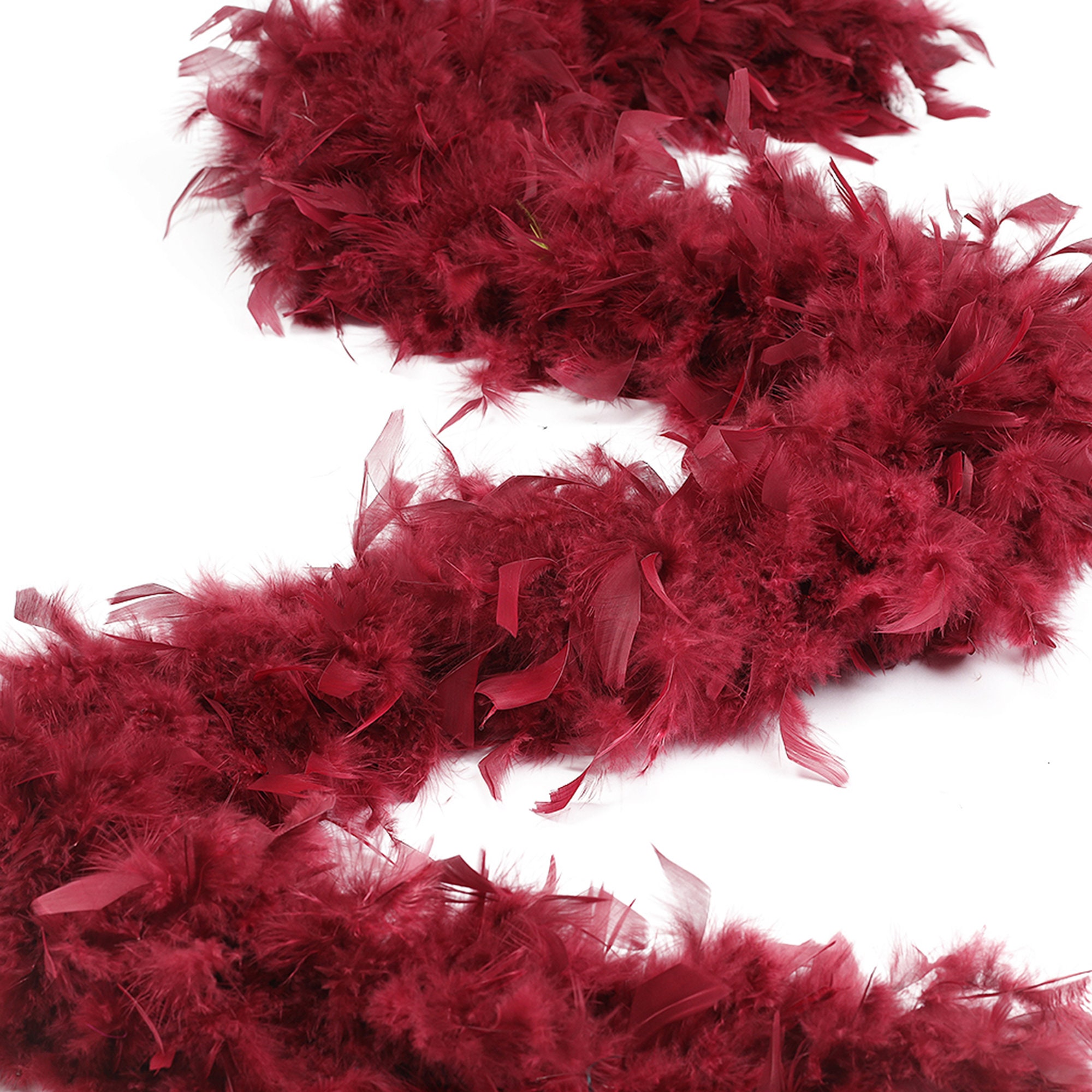 Burgundy Dress With Feathers - Etsy