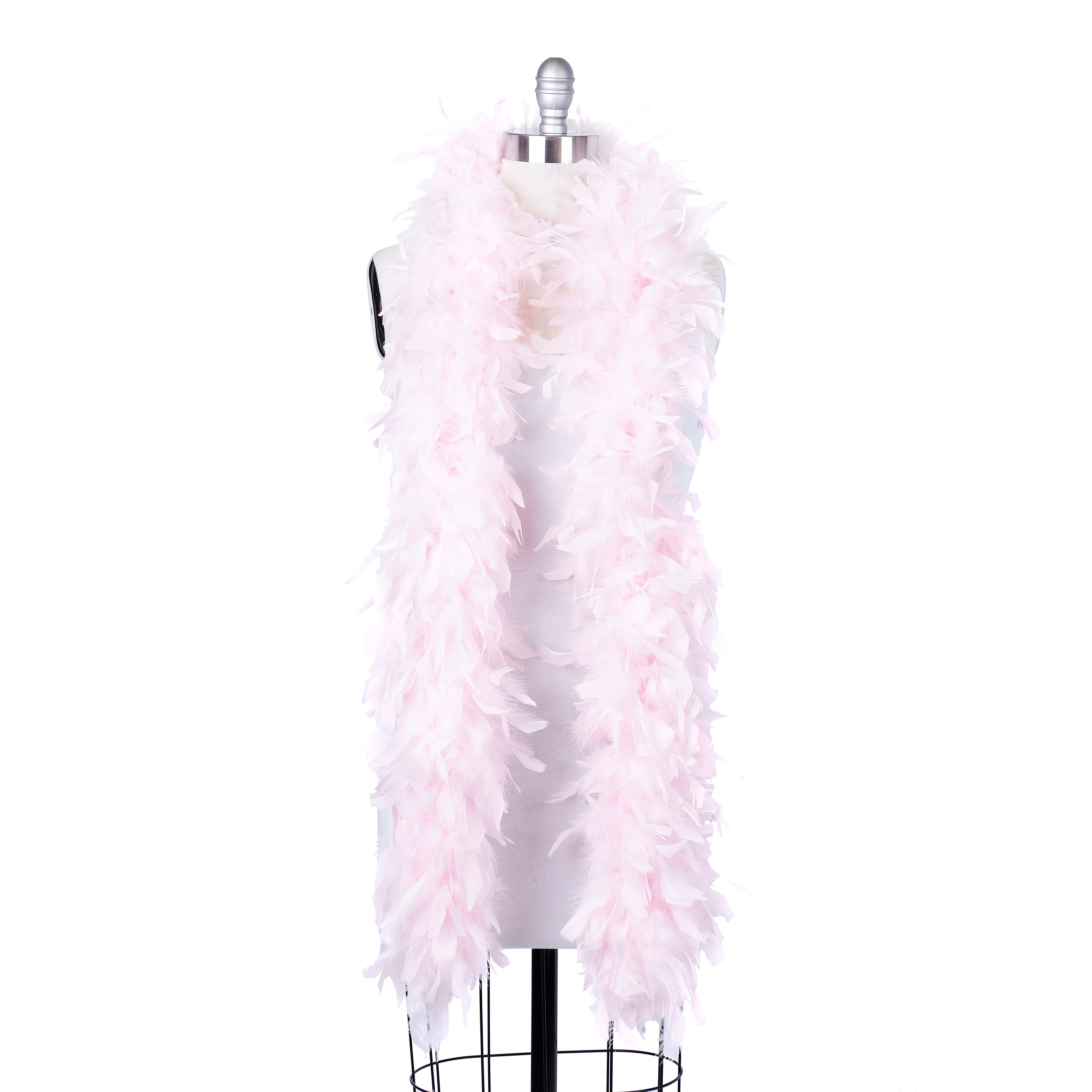 120 Gram Chandelle Feather Boa Light Pink 2 Yards For Party Favors