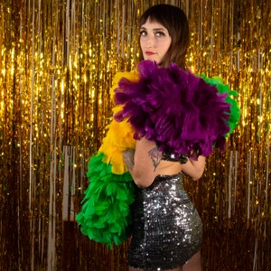 Mardi Gras Parade Feather Boa, Large Mardi Gras Feather Boa, Carnival Costume, Showgirl, Burlesque Dance, Masquerade Feather Boa ZUCKER® image 1