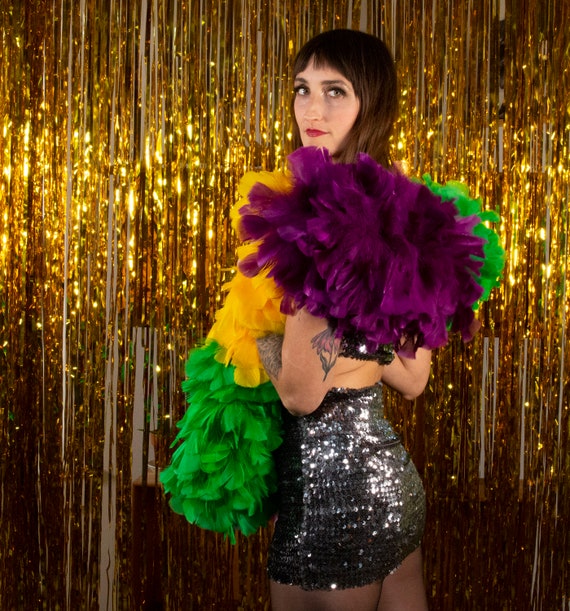 6 Pack 80g Feather Boas – 6ft Flapper Fancy Dress Boas For Hen 851451