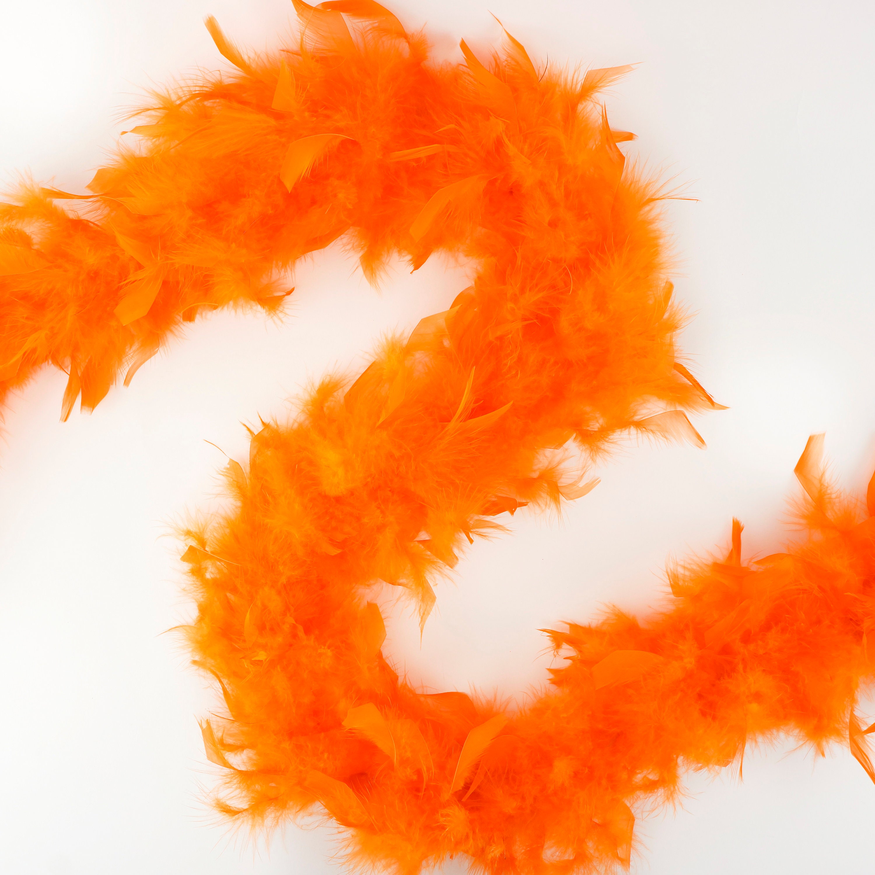 40 Gram Chandelle Feather Boa ORANGE 2 Yards For Party Favors, Kids