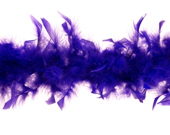 40 Gram Chandelle Feather Boa REGAL Purple 2 Yards For Party Favors, Kids Crafting & Dress Up, Dancing, Wedding, Halloween, Costume ZUCKER®