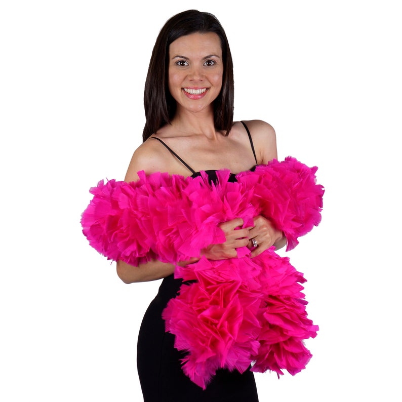 SHOCKING PINK Turkey Feather Boa Large Economy Feather Boa Etsy