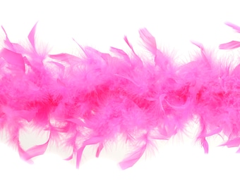 40 Gram Chandelle Feather Boa PINK ORIENT 2 Yards For Party Favors, Kids Crafting & Dress Up, Dancing, Wedding, Halloween, Costume ZUCKER®