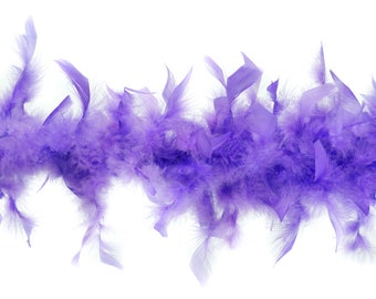 40 Gram Chandelle Feather Boa LAVENDER 2 Yards For Party Favors, Kids Crafting & Dress Up, Dancing, Wedding, Halloween, Costume ZUCKER®