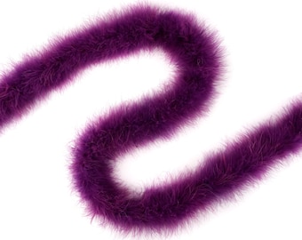 Marabú Boa 2 yardas, PURPLE Turquía Peso Pesado de marabú boa de plumas de 25 gramos de Halloween Craft Suministro de vestuario y Recorte