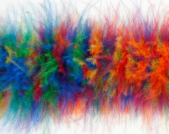 Rainbow Mix Marabou Feather Boas 20 Grams 2 Yards For DIY Art Crafts Carnival Fashion Halloween Costume Design Home Decor ZUCKER®