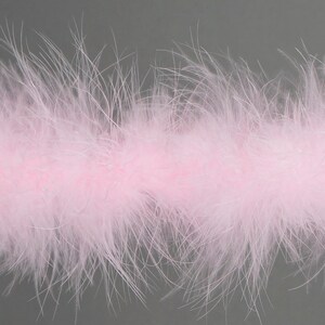 Puede incluir: Una boa de plumas rosa, un artículo decorativo suave y esponjoso.