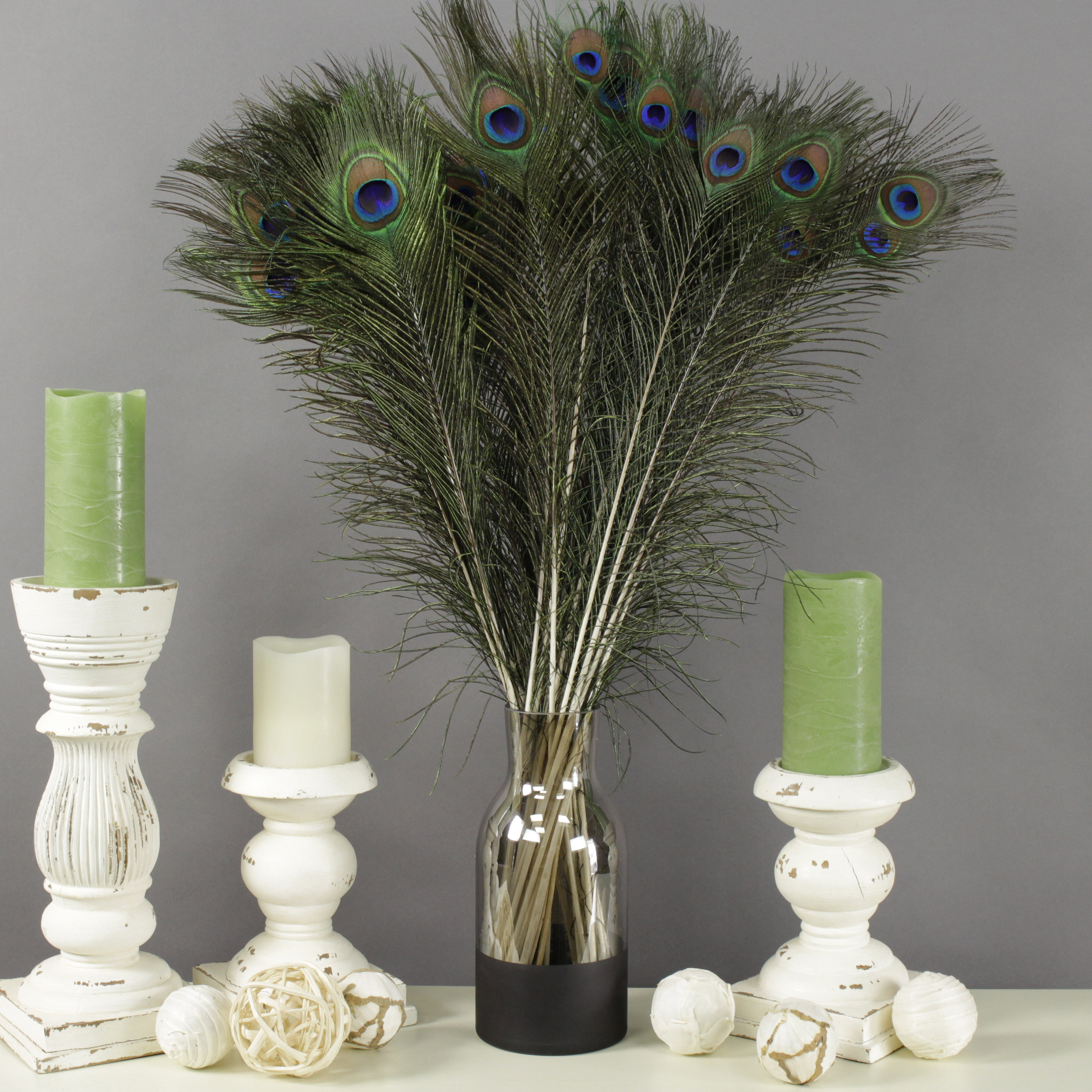 Chalkboard Flower Vase, Rustic Glass Vase Jug, Smoke Gray Black