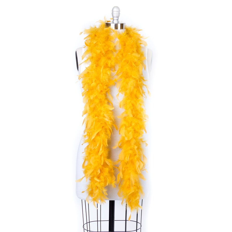 40 Gram Chandelle Feather Boa MARIGOLD 2 Yards for Party - Etsy