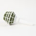 Bridal Bouquet or Ostrich Feather Centerpiece Holder with 7 inch White Handle and Green Floral Foam 
