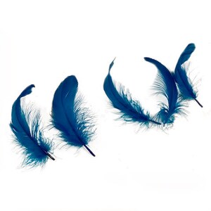 Goose Nagoire Feathers, 4-6&quot; Dark Turquoise Loose Goose Nagoire Feathers, Small Feathers, Arts and Craft Supplies ZUCKER®