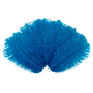 Ostrich Feathers 9-12" Dark TURQUOISE, Ostrich Drabs, Centerpiece Floral Supplies, Carnival & Costume Feathers ZUCKER®Dyed and Sanitized USA