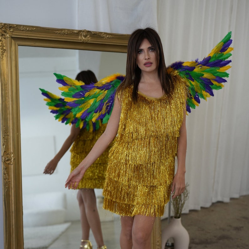 mardi gras angel wings