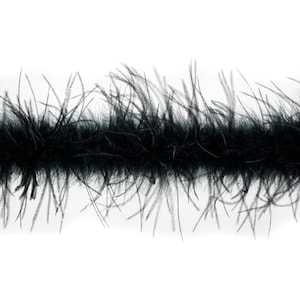 1 Ply Ostrich Feather Boa BLACK 2 Yards -Fashion, Accessory, Halloween, Costume Design, Dress Up, Dancing, Stage  ZUCKER®