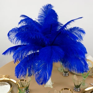 Ostrich Feathers 13-16 ROYAL BLUE For Feather Centerpieces, Party Decor, Millinery, Carnival, Fashion & Costume ZUCKER® image 2