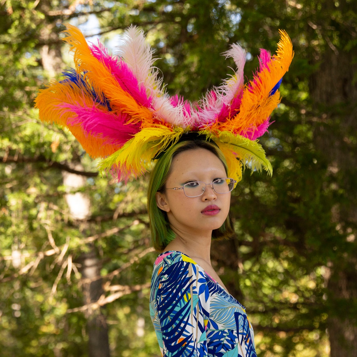 Rainbow 3 in 1 Upcycled Feather Costume Made With 2nd Quality Etsy
