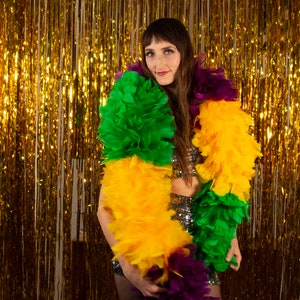 Mardi Gras Parade Feather Boa, Large Mardi Gras Feather Boa, Carnival Costume, Showgirl, Burlesque Dance, Masquerade Feather Boa ZUCKER® image 2