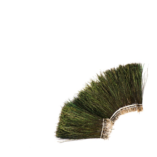 Peacock Flue,  4-6" NATURAL Iridescent Green Peacock Flue, Short Peacock Herl Feathers, Fly Tying Materials, Feather for Fly-Fishing ZUCKER®
