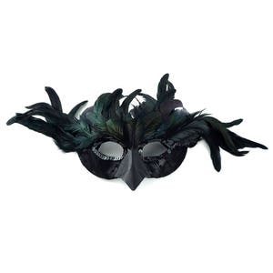 Black Raven Feather Costume Mask Crow, Blackbird, Raven Costume, Halloween Costume and Masquerade Feather Mask for Men and Women ZUCKER® image 9