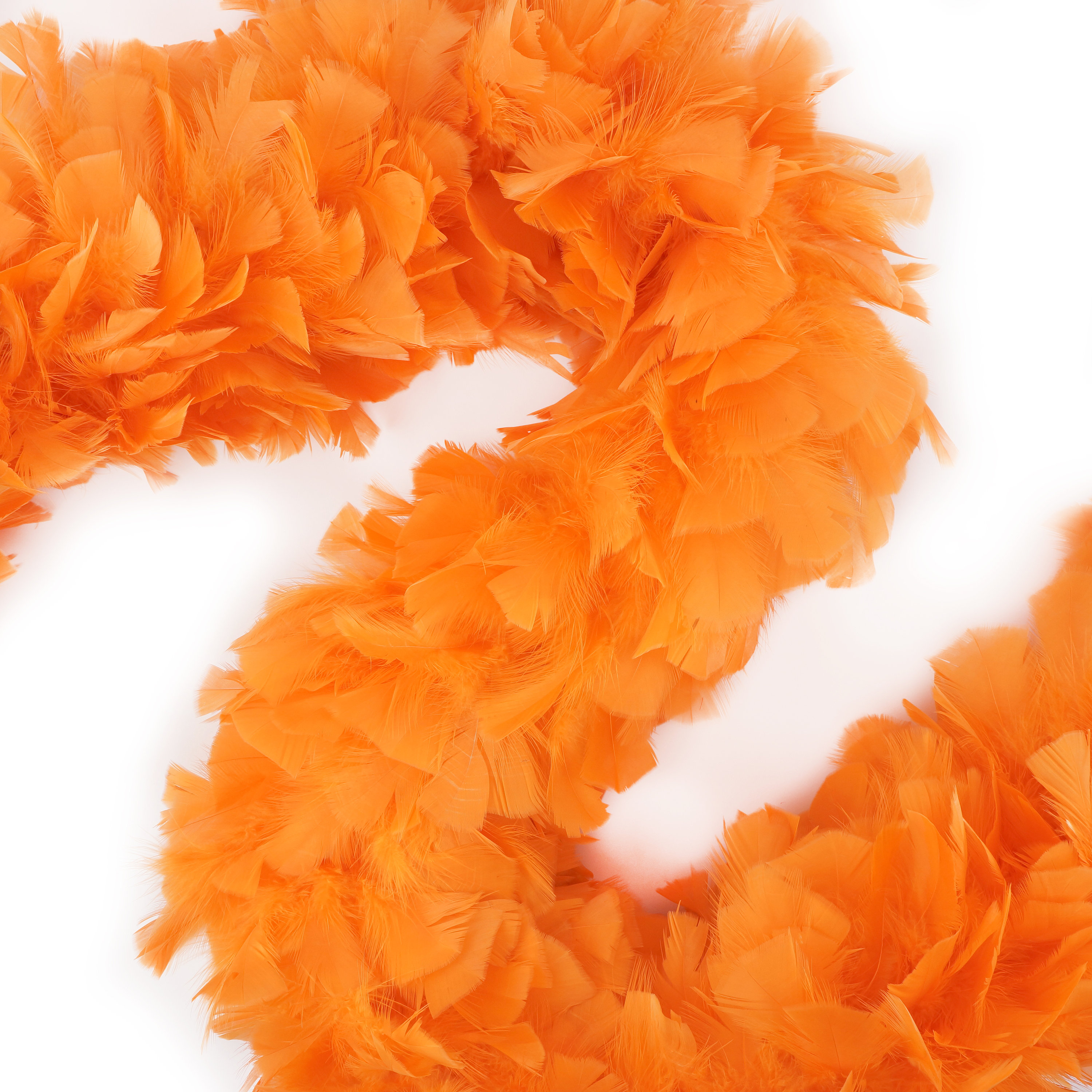 ORANGE Turkey Feather Boa Large Economy Feather Boa for Carnival