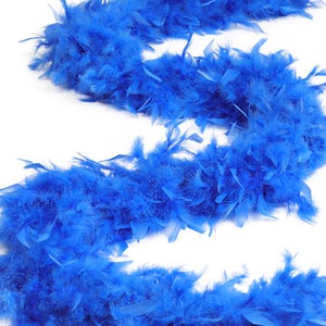 120 Gram Chandelle Feather Boa, Royal Blue 2 Yards For Party Favors, Kids Craft & Dress Up, Dancing, Wedding, Halloween, Costume ZUCKER®
