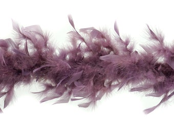 40 Gram Chandelle Feather Boa AMETHYST 2 Yards For Party Favors, Kids Crafting & Dress Up, Dancing, Wedding, Halloween, Costume ZUCKER®